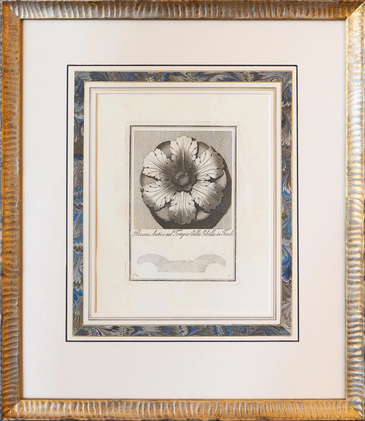 Rosettes - Carlos Antonini, Manuale di Vari Ornamenti, 1782-90 - copper plate engraving