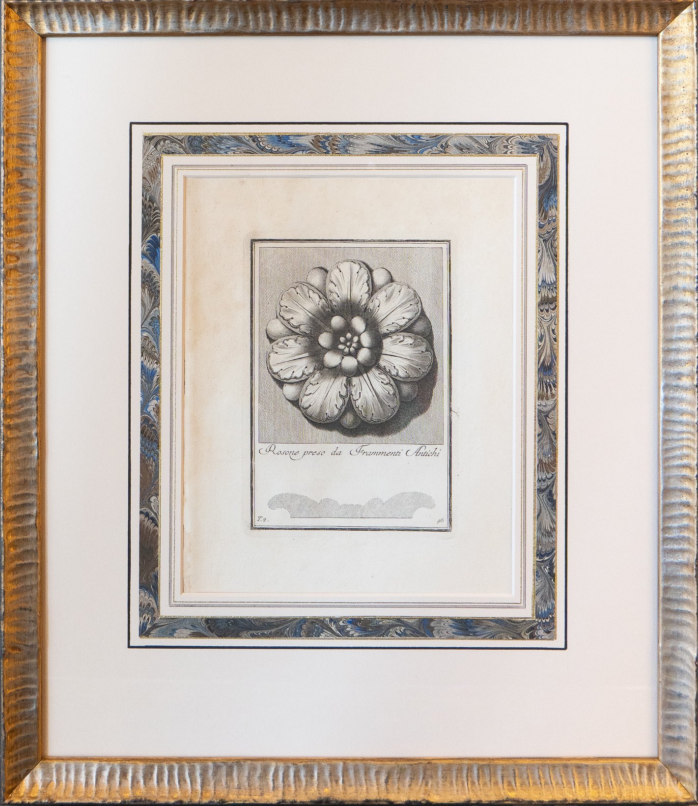 Rosettes - Carlos Antonini, Manuale di Vari Ornamenti, 1782-90 - copper plate engraving