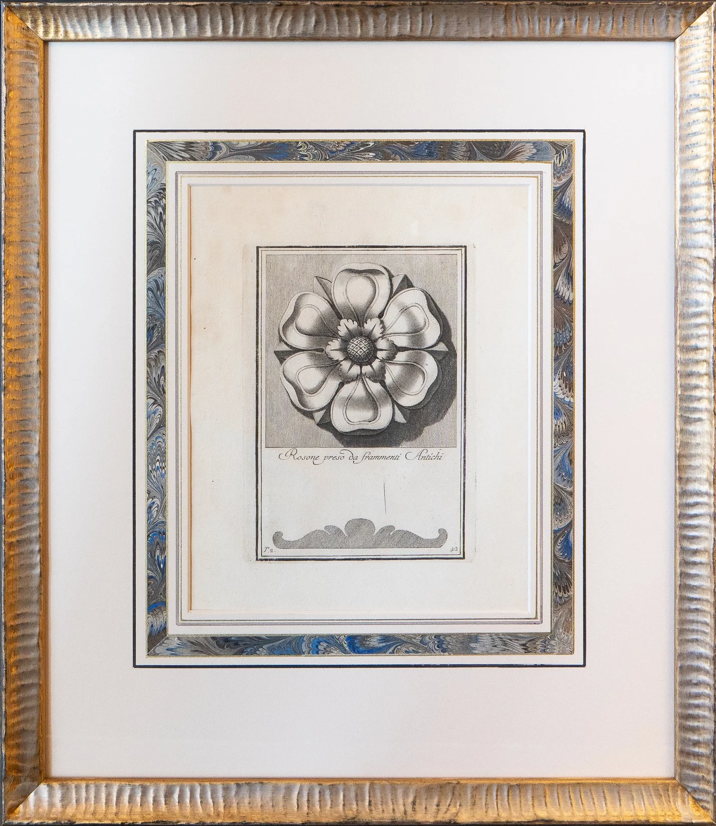Rosettes - Carlos Antonini, Manuale di Vari Ornamenti, 1782-90 - copper plate engraving