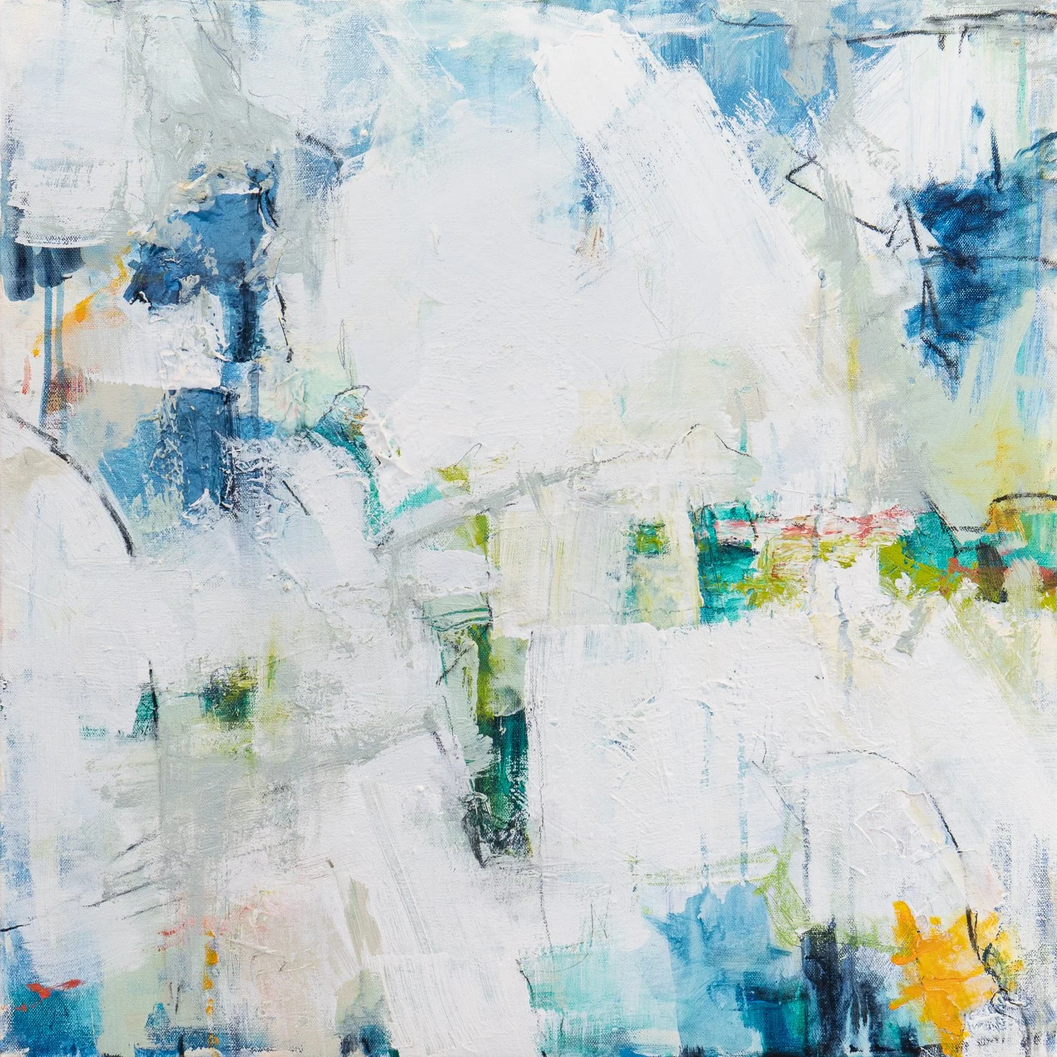 A Touch of Red - 24" x 24" - acrylic on canvas