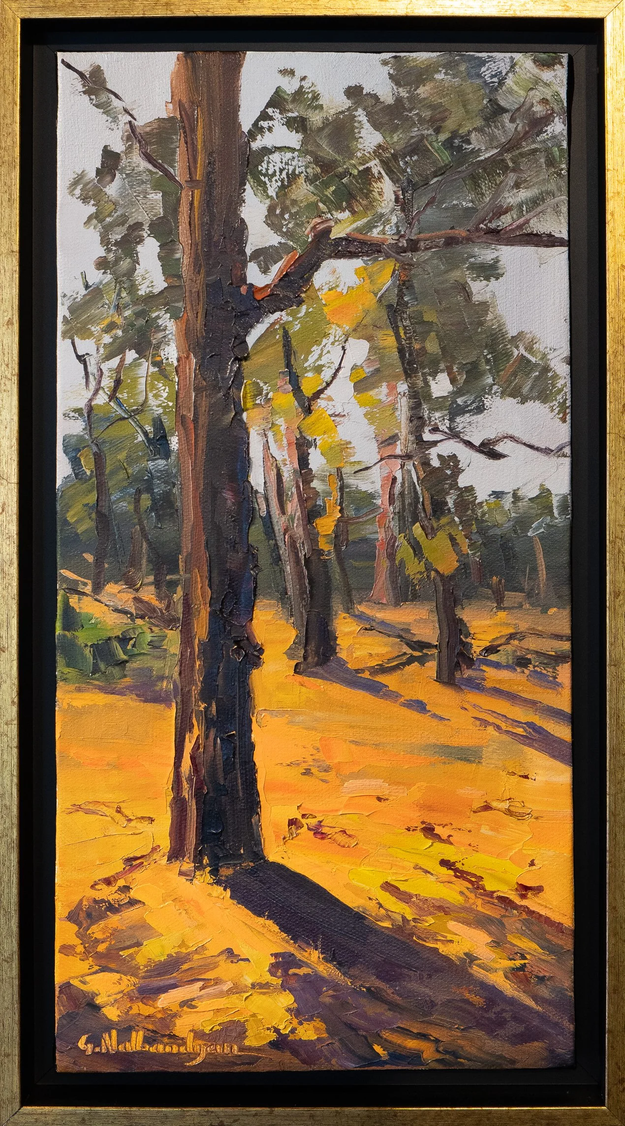 Hot Day - 8" x 15½" - oil on panel