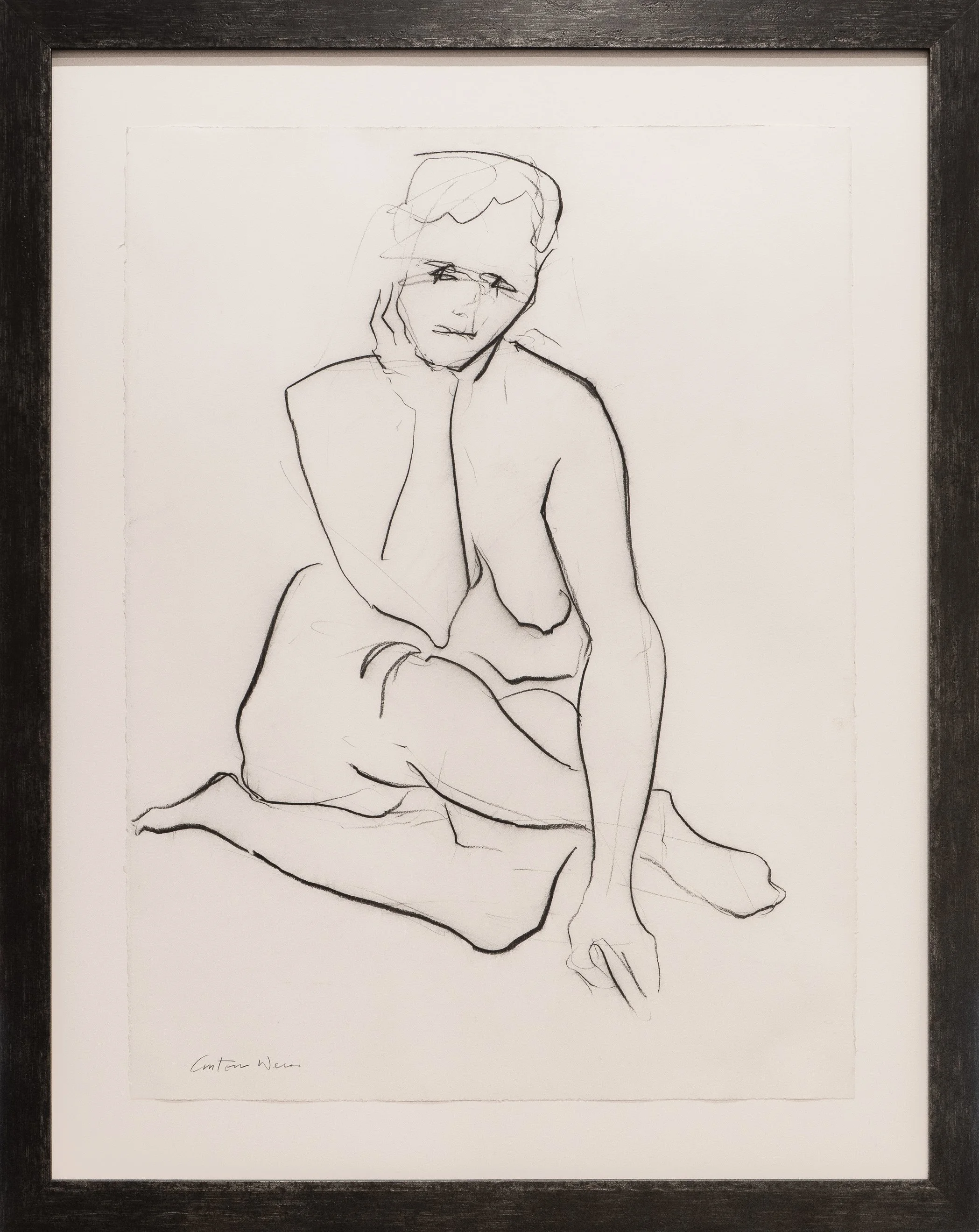 Female Figurative Study 1 (circa 1999) - 22" x 30" - charcoal on paper
