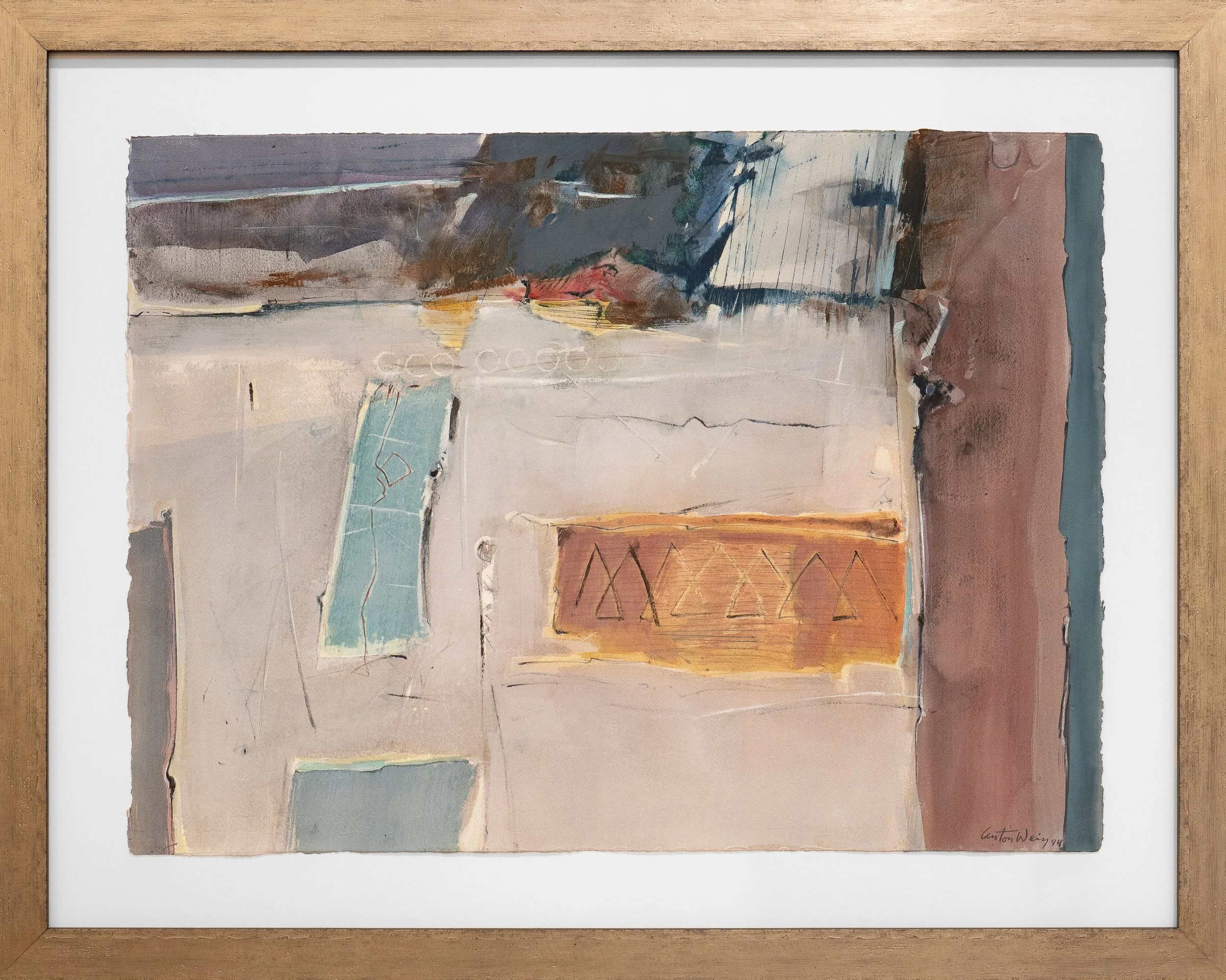 Turquoise Passage (1994) - 30x22 - mixed media on canvas