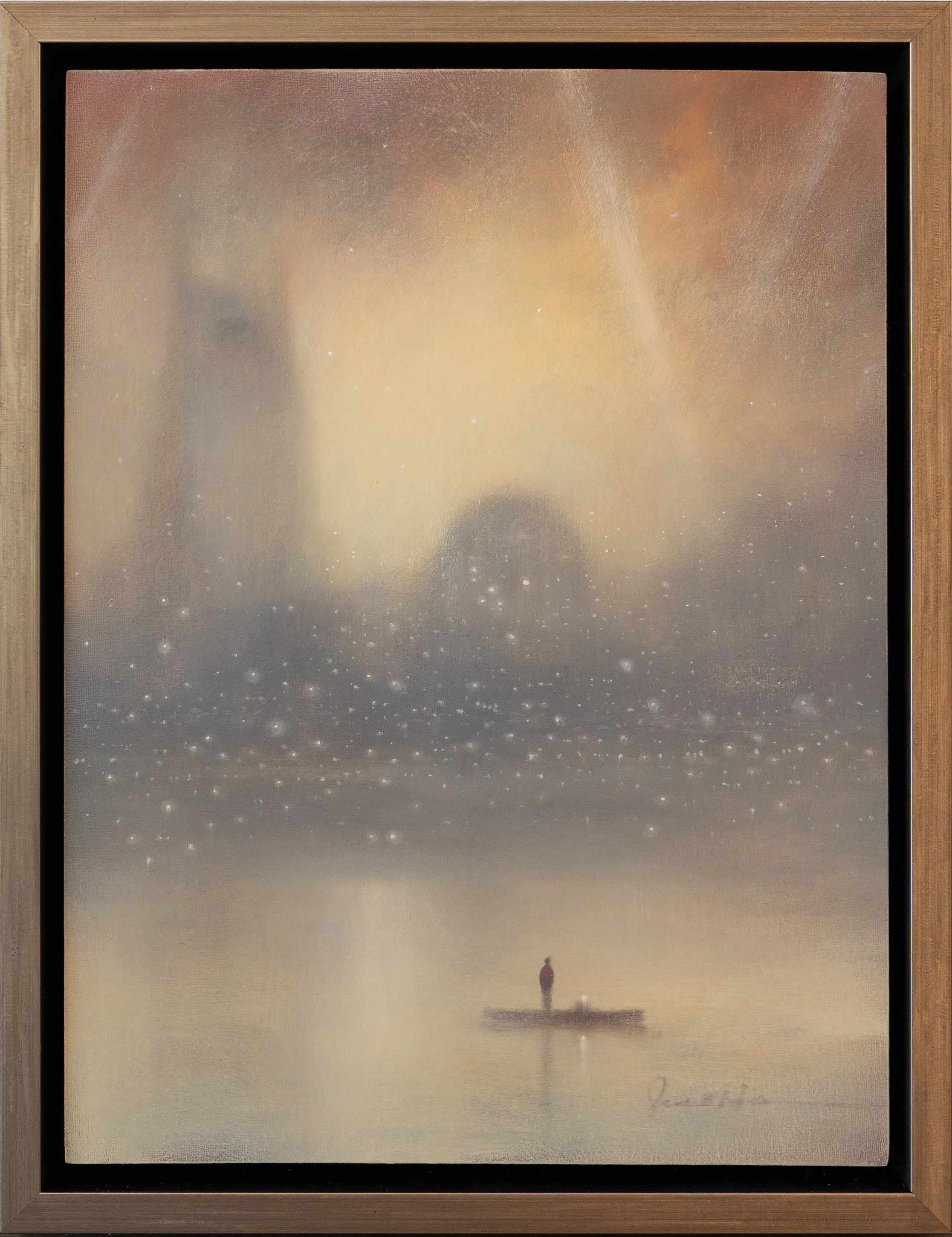 Rainy Nashville - 12" x 16" - oil on panel