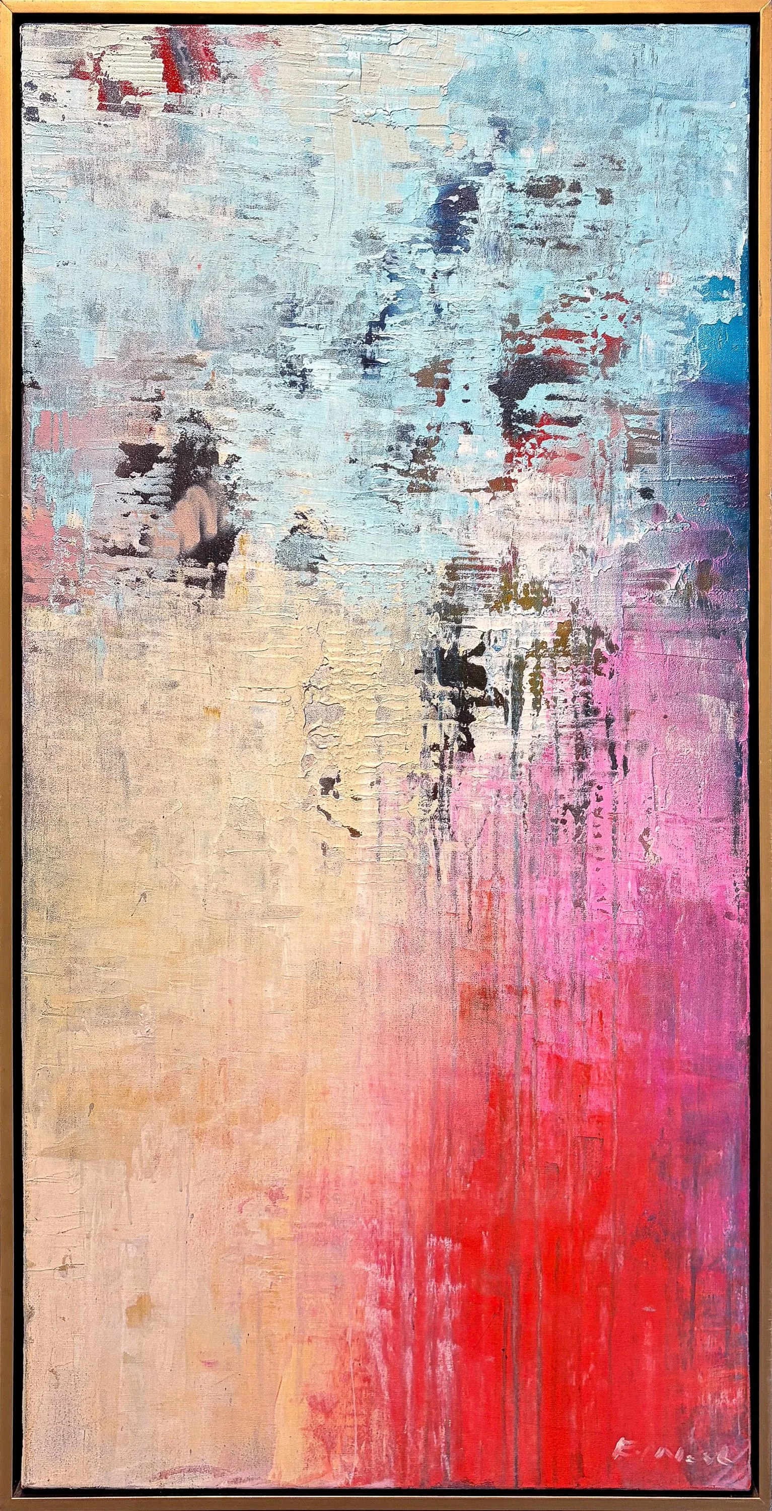Blend - 24" x 48" - mixed media on canvas