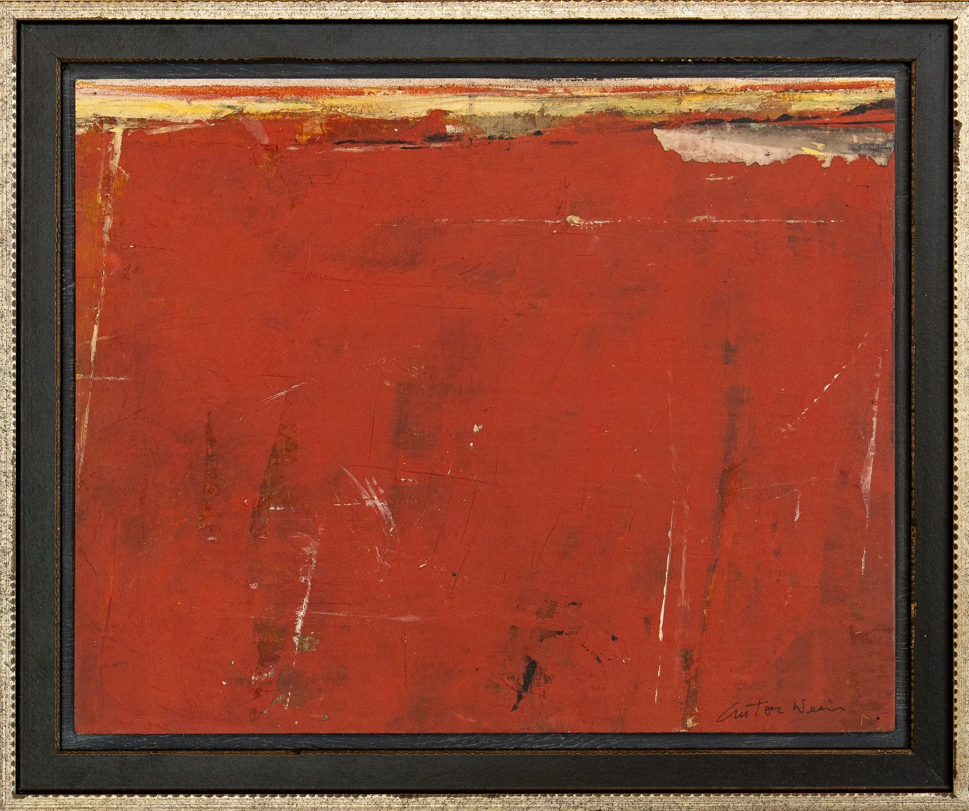 Study in Red - 15" x 12" - mixed media on panel