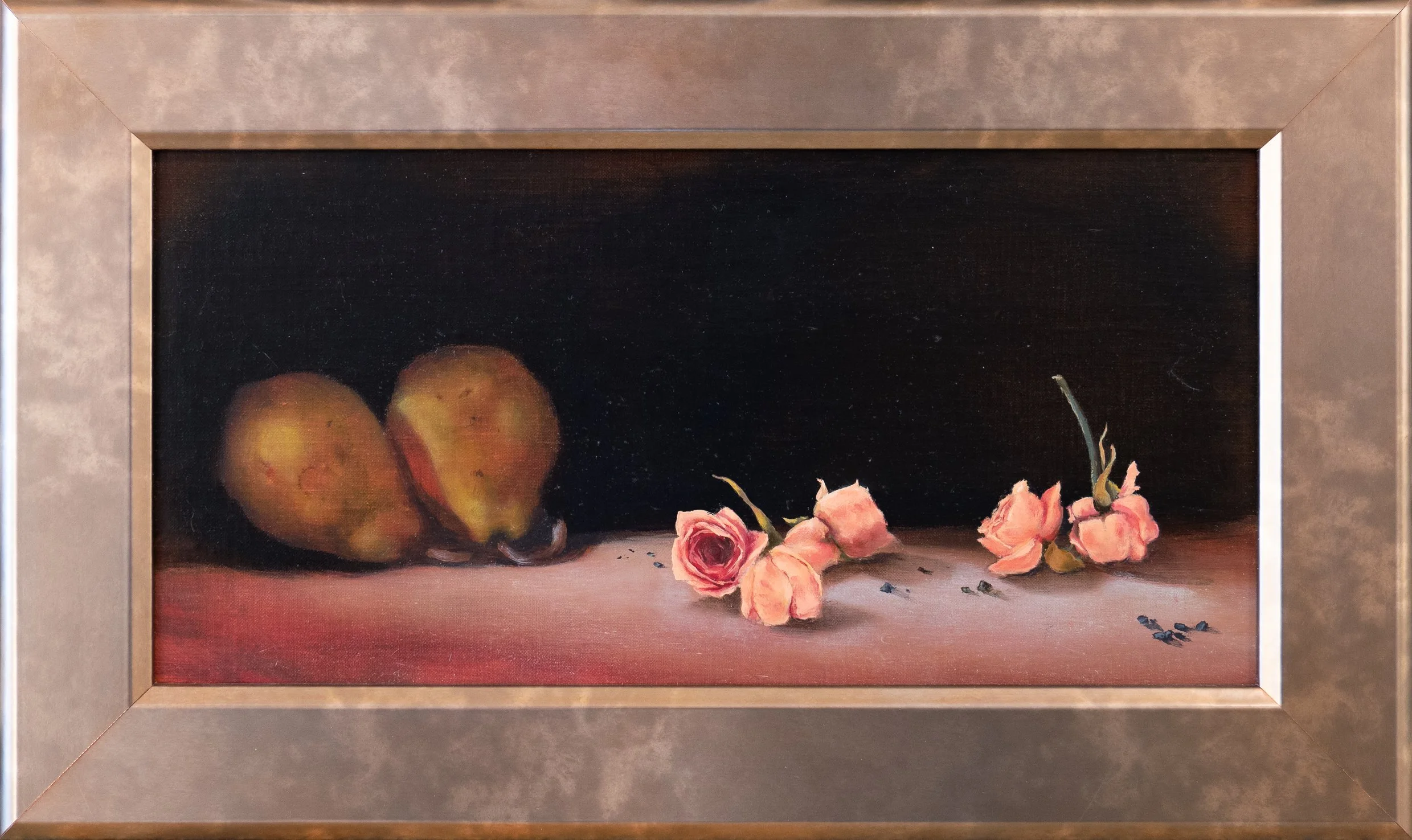 Green Pears - 16" x 8" - oil on panel