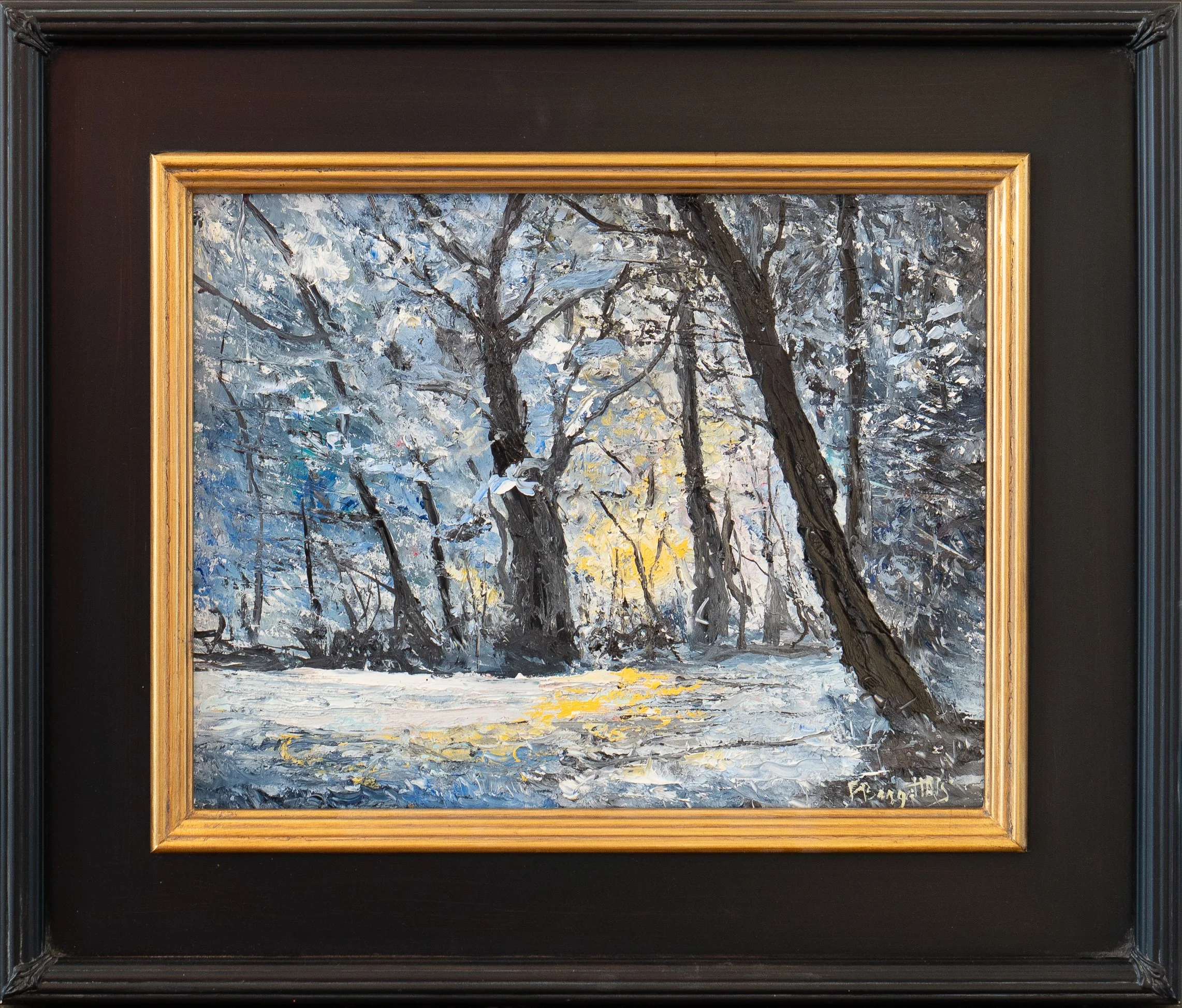 Fire + Ice - 14" x 11" - oil on canvas