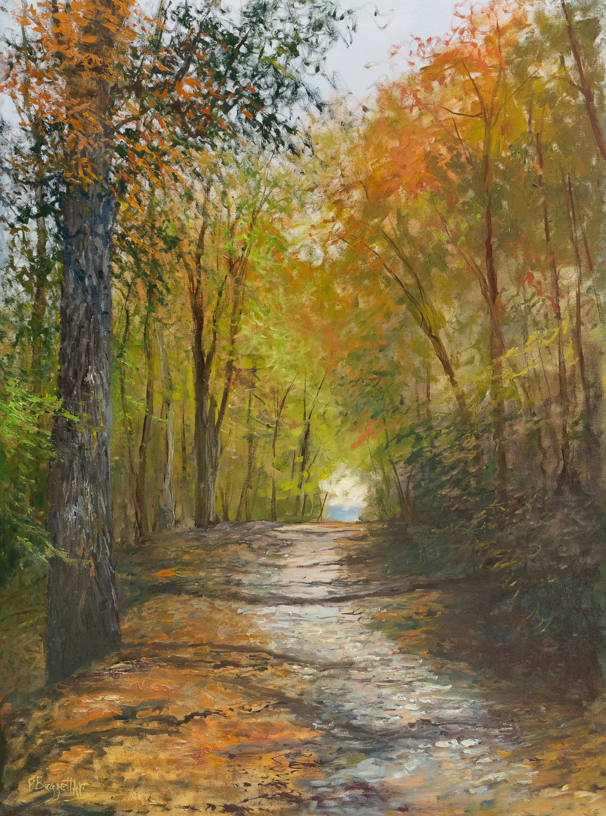 Hickory Lane - 36" x 48" - oil on canvas