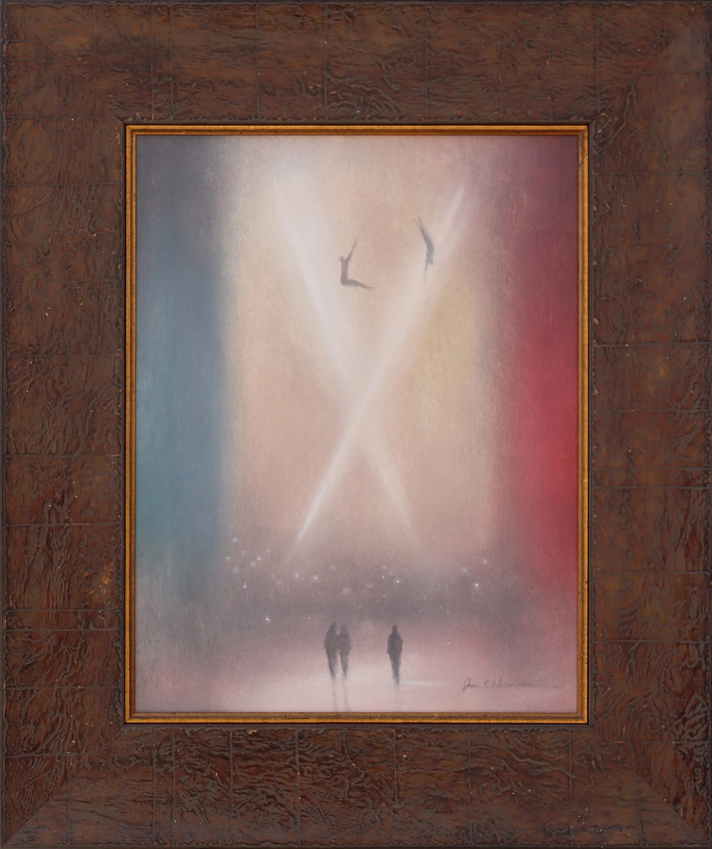 Acrobats - 14" x 18" - oil on board