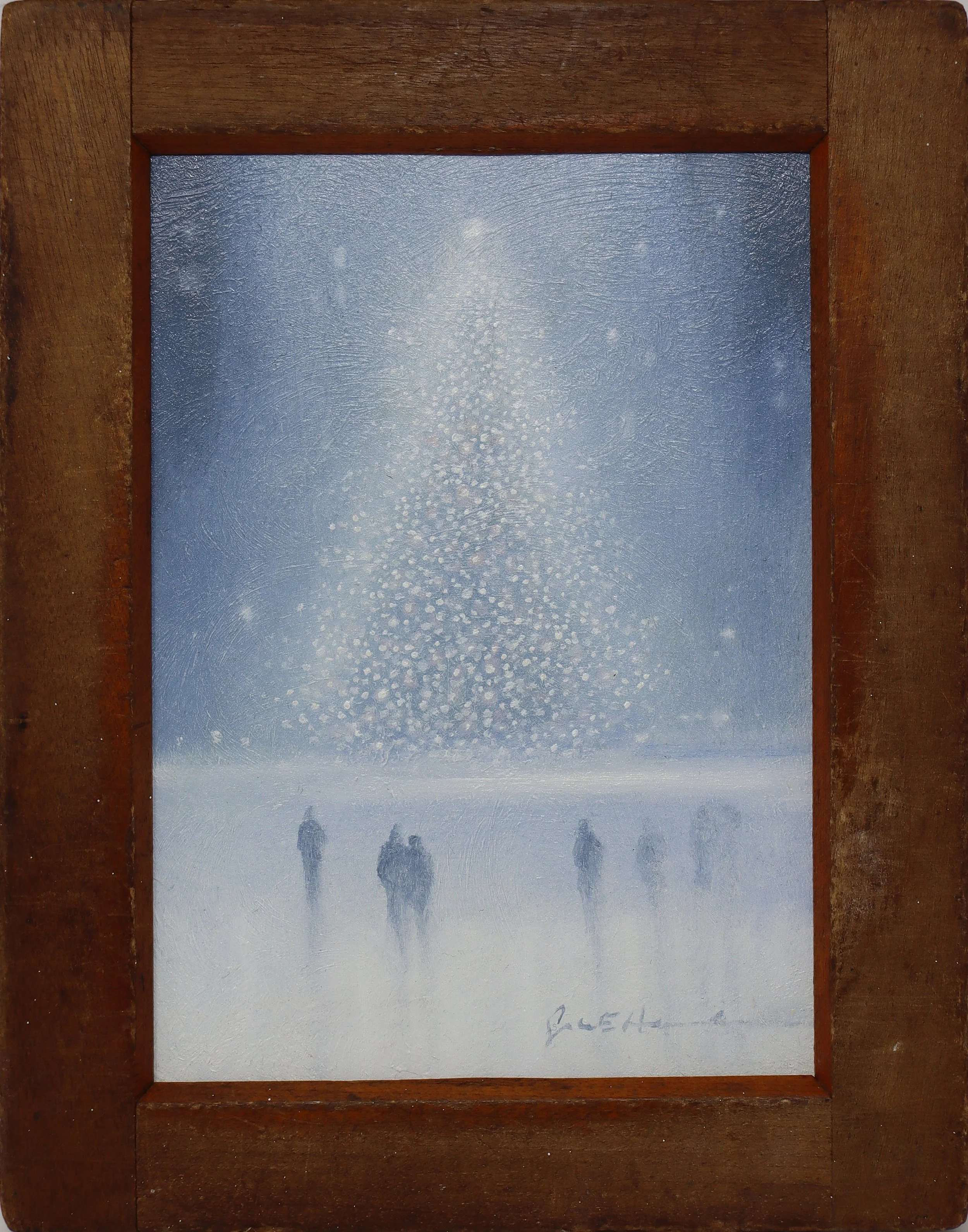 Christmas Tree 26-041 - 5" x 7" oil on board