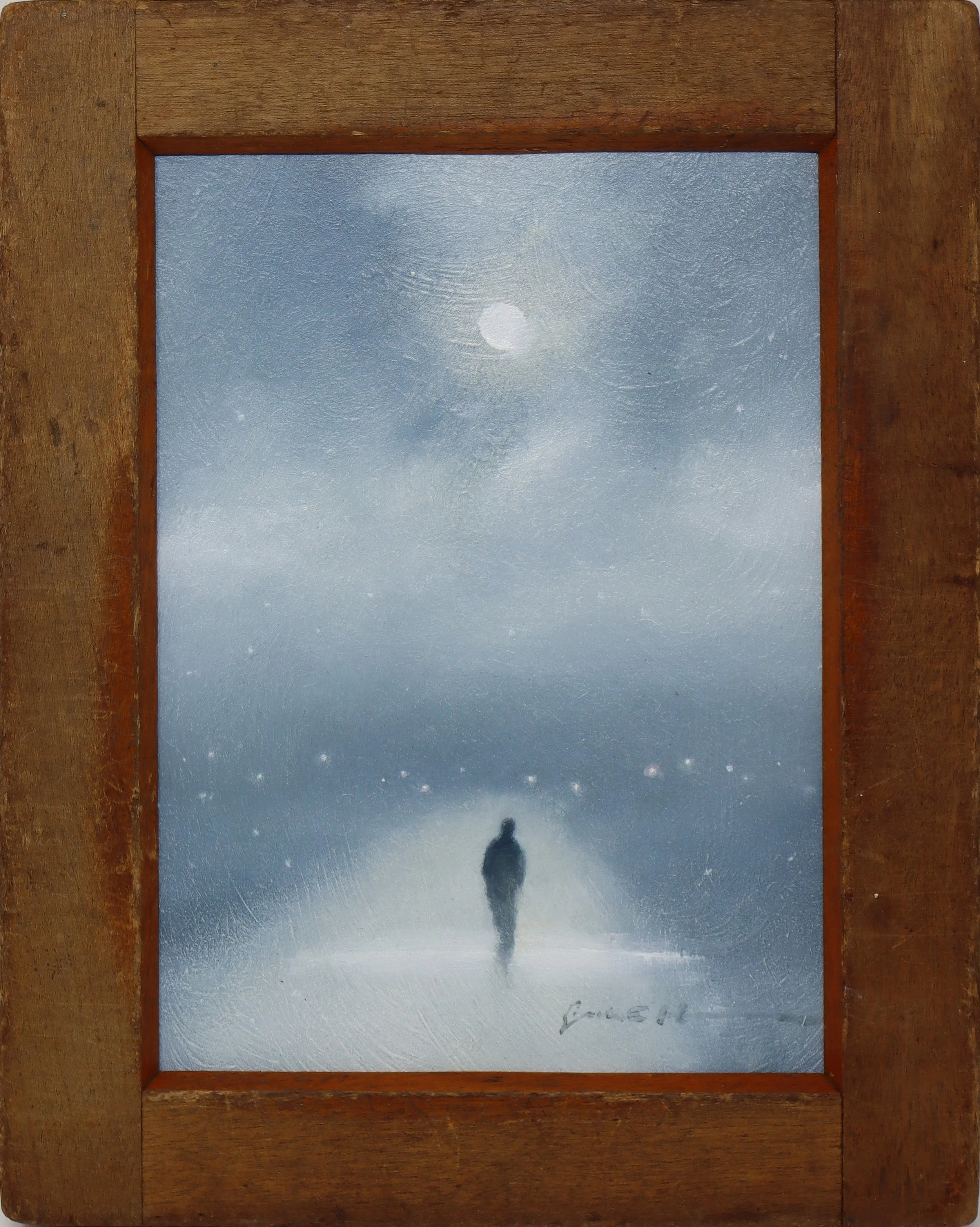 Moonlit Clouds - 5" x 7" - oil on board