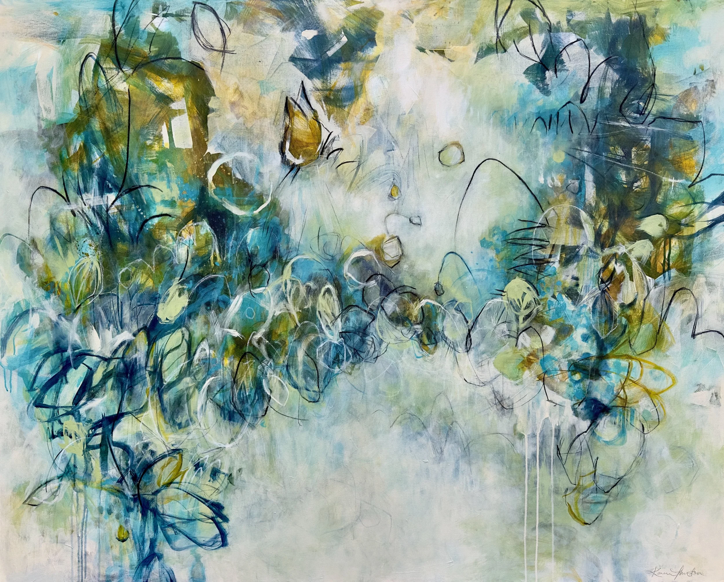 A Journey with Hope - 60" x 48" - acrylic and mixed media on canvas