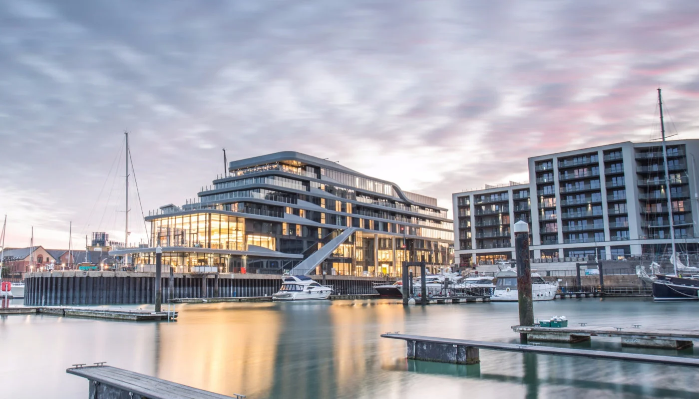 Southampton Harbour Hotel & Spa has transformed Ocean Village with its striking super-yacht inspired design. Photo © Ocean Village Southampton, UK.