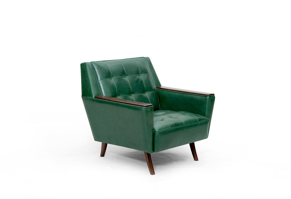 Emerald Green Leather | Mahogany