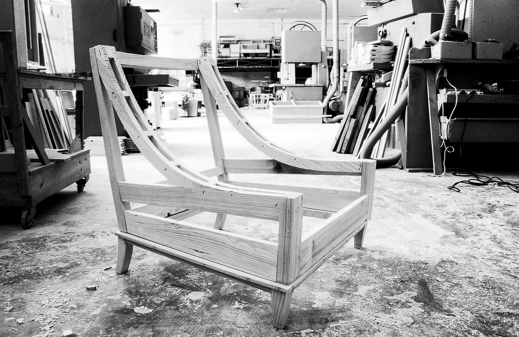 Armchair wooden frame