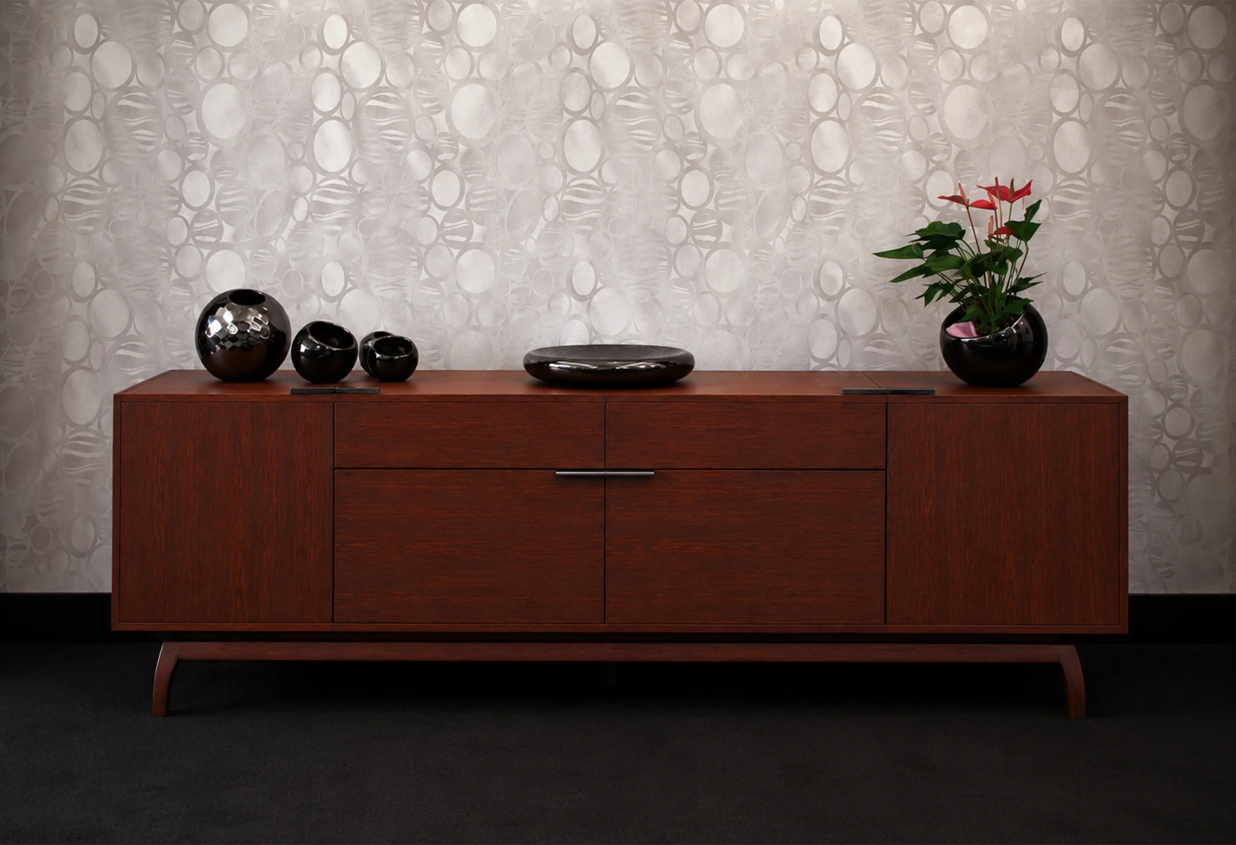 The magnus sideboard fully made of mahogany wood and natural wax finish.