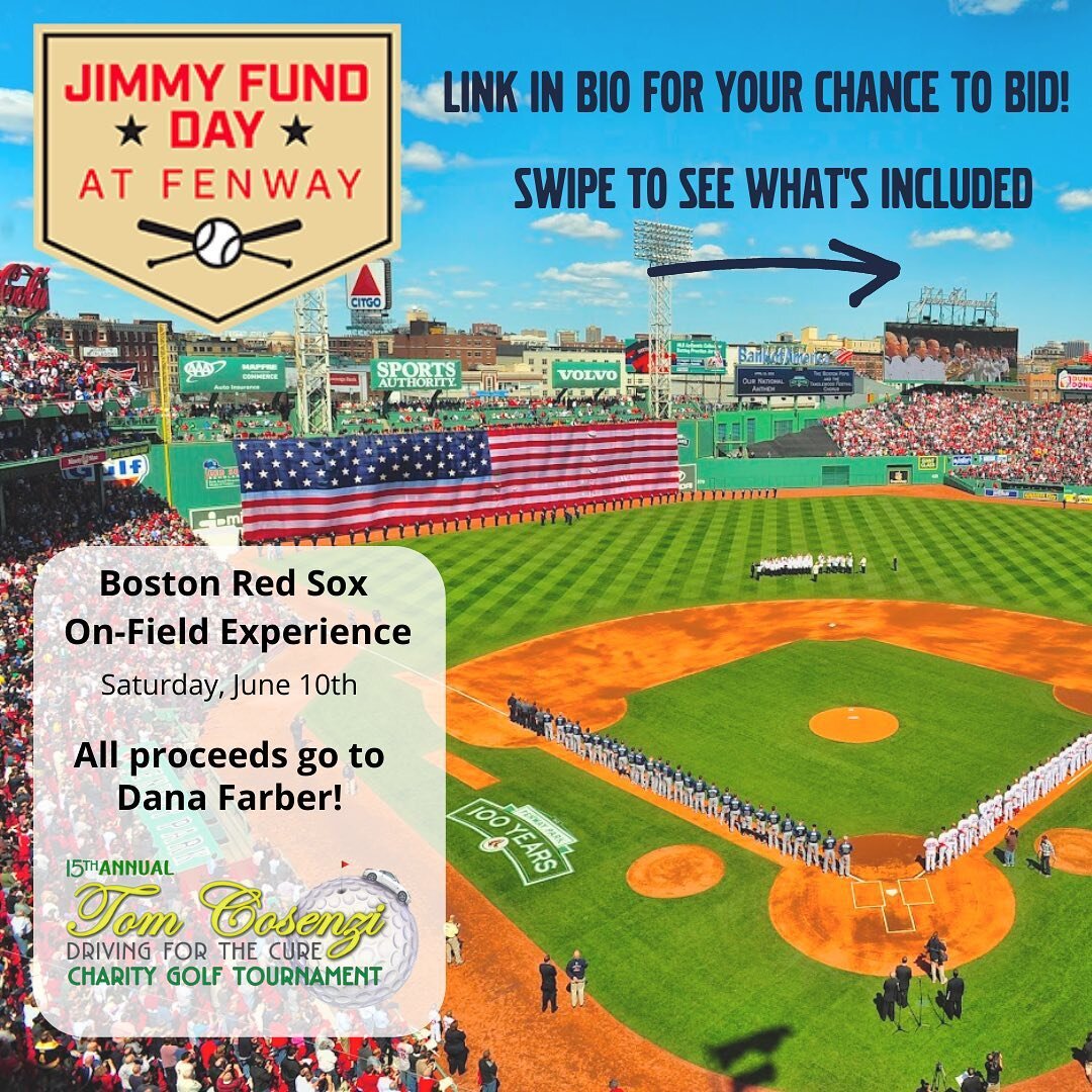 Dreams really do come true 🤩⚾️ 
 
As my dad was a diehard Red Sox fan, I never thought we'd have the opportunity with the Jimmy Fund to auction off the MVP Package for Jimmy Fund Day. 
 
But that dream is now a reality! The link is in my bio for you