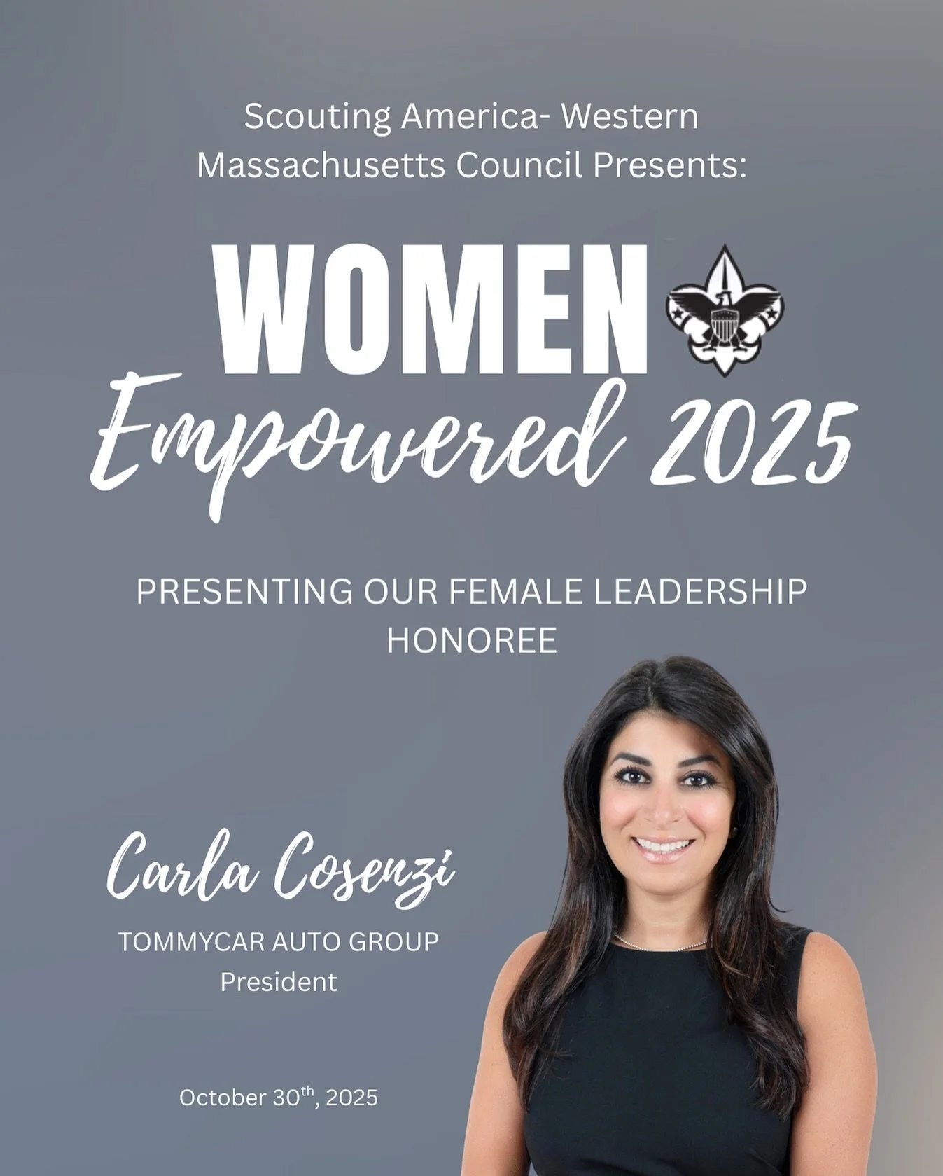 So honored to share that I&rsquo;ve been selected as one of this year&rsquo;s Women Empowered 2025 honorees ✨💙

Hosted by Scouting America &ndash; Western Massachusetts Council, this event recognizes women for their leadership, community impact, and