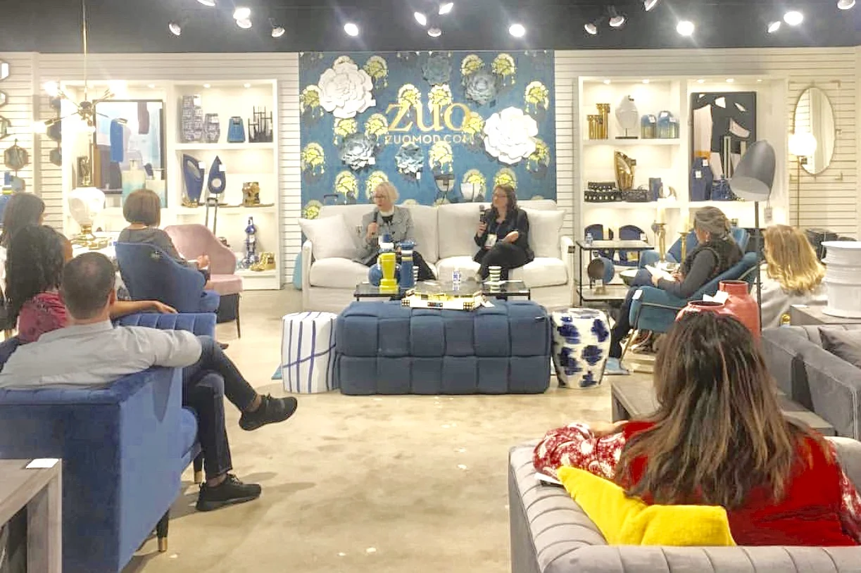 The Zuo Modern showroom was so bright and colorful!