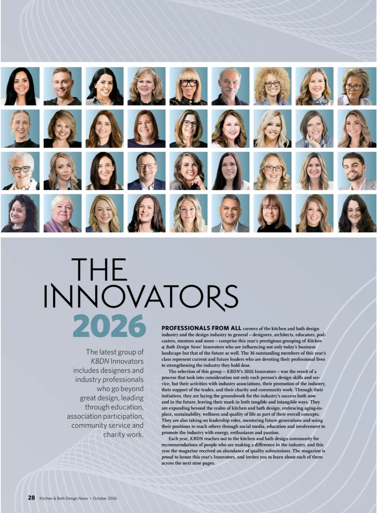 NEWS! Named 2026 Top Innovator By Kitchen and Bath Design News Magazine!