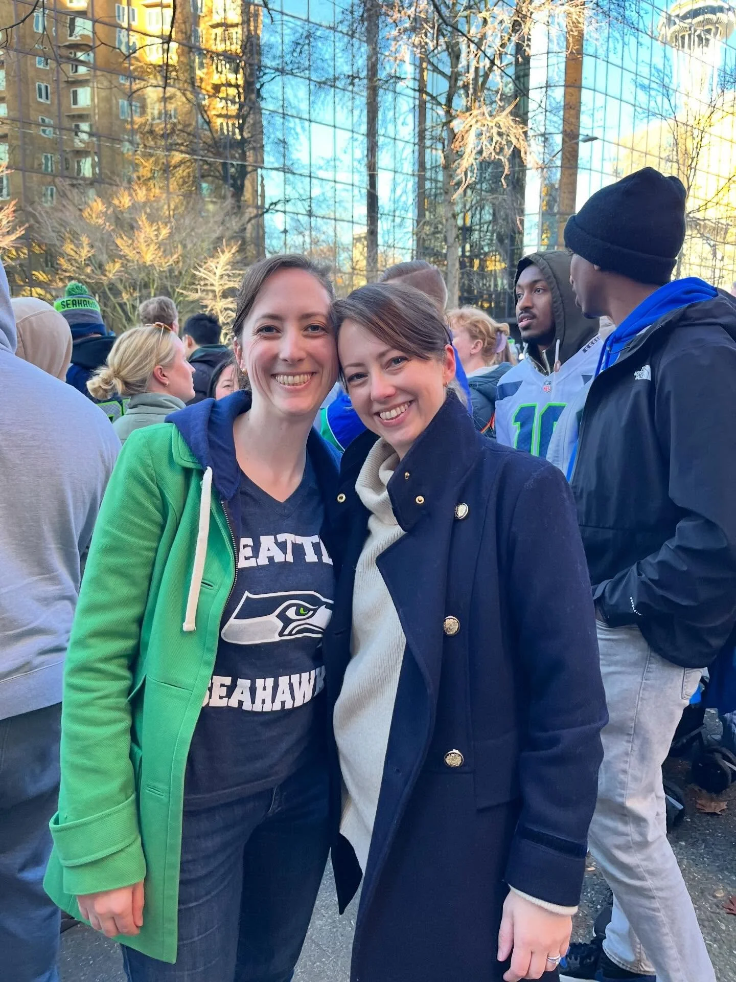 We couldn&rsquo;t resist *getting to hang out, go to a parade, celebrate the Seahawks, walk around downtown, enjoy a sunny winter day* so we did #gohawks💙💚