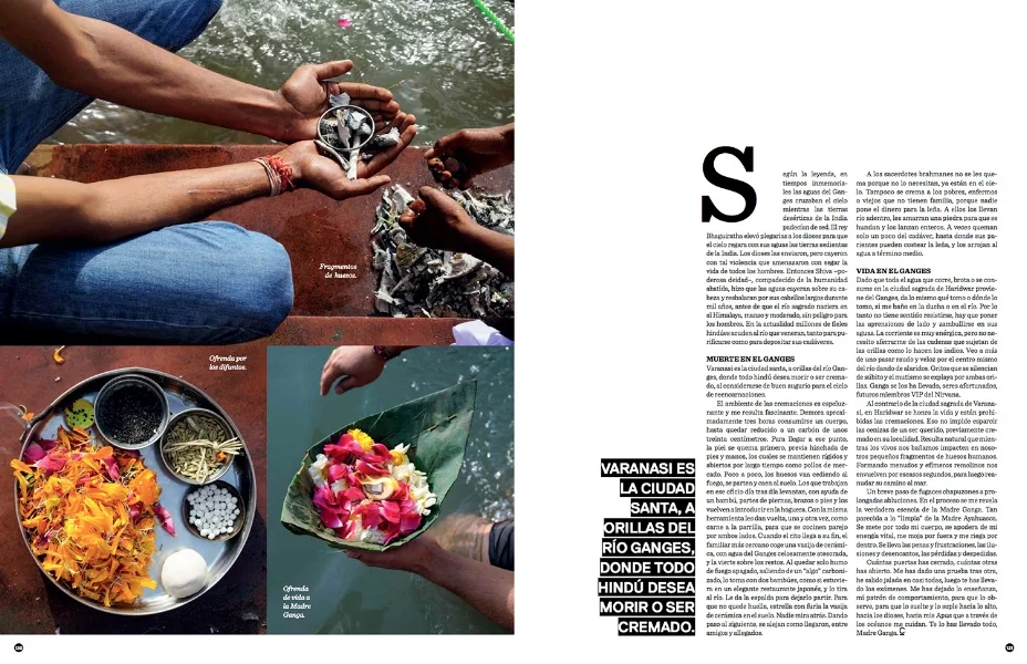 Revista Caras. Libro de narrativa INDIA EL LATIDO DEL VACÍO. 