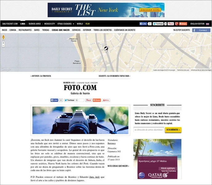 Revista Lima Daily Secret. FOTO.COM