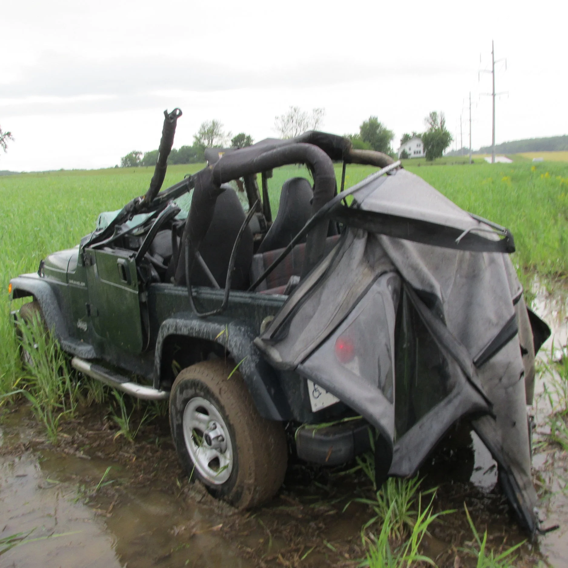 Wednesday morning rollover crash sends driver to hospital with face and skull fractures