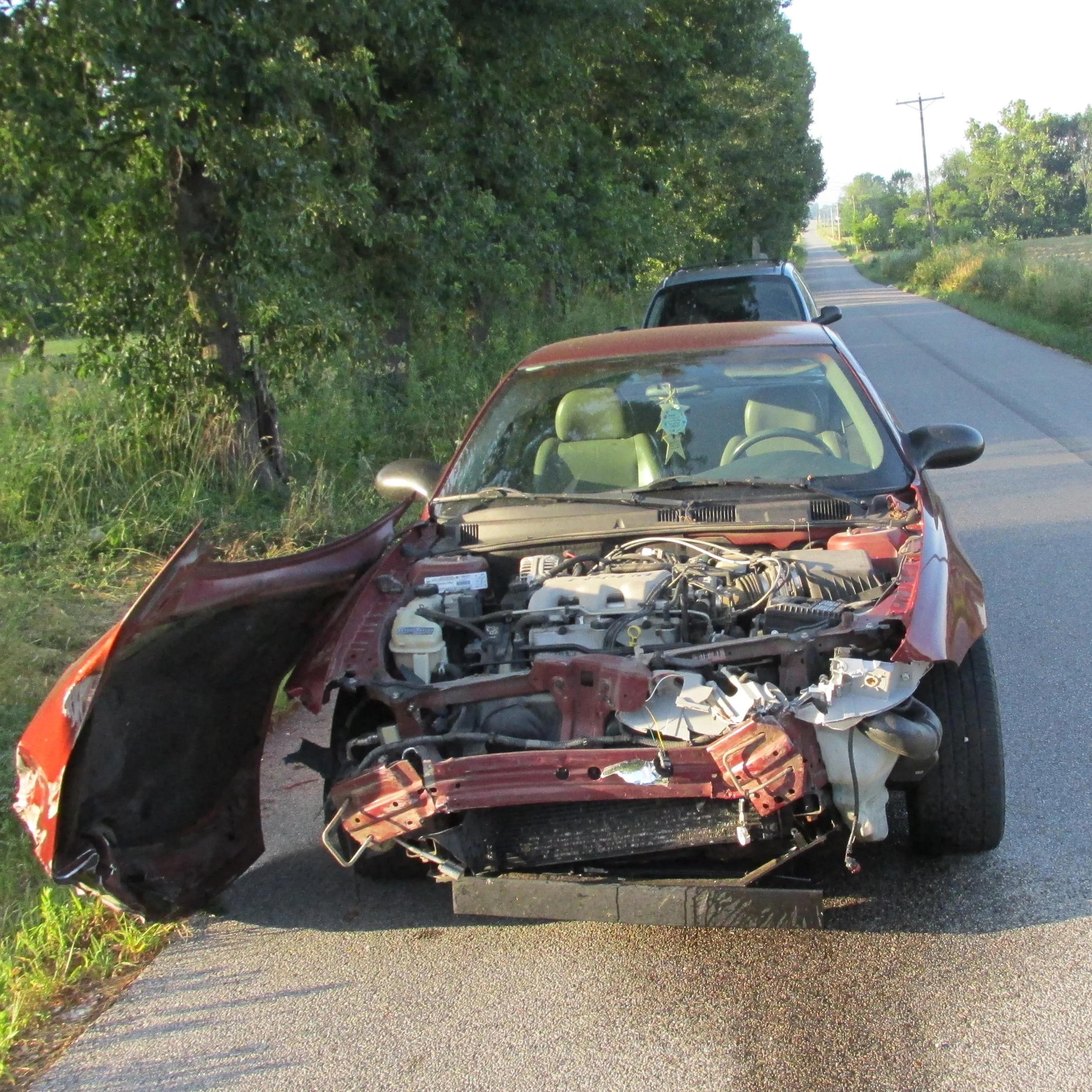 Vehicle hit by train north of Lyons early Sunday morning