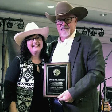 Former Greene County Prosecutor David Powell presented with Stephen Johnson Award