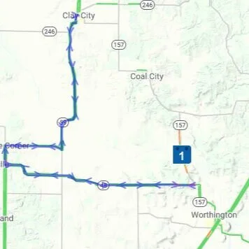 SR 157 Eel River Bridge northwest of Worthington to close May 1 - September 15