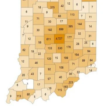 Statewide case counts as of Saturday, April 25 at 12 noon