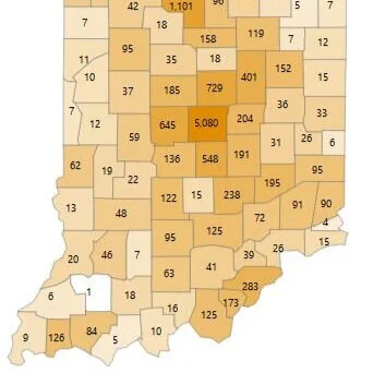 Statewide case counts as of Tuesday, April 28 at 12 noon; Greene County now with six deaths