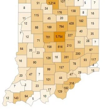 Statewide case counts as of Friday, May 1 at 12 noon; Greene County case count jumps to 90