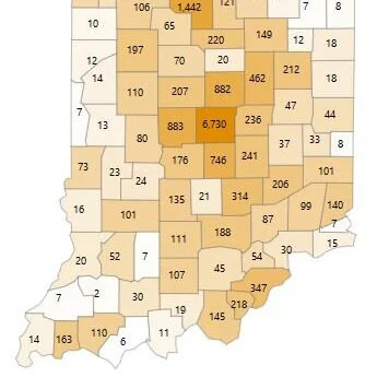 Statewide case counts as of Wednesday, May 6, at 12 noon; Greene County up to 101 cases and eight deaths