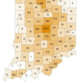 Statewide stats as of Thursday, May 7 at 12 noon; Greene County spikes up to 132 cases, nine deaths