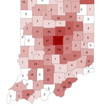 Statewide stats as of Tuesday, May 26, at 12 noon; Greene County reporting 167 cases and 24 deaths