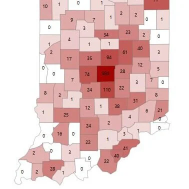 Statewide stats as of Wednesday, June 3, at 12 noon; Greene County reporting 171 cases and 25 deaths