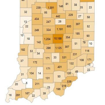 Statewide stats as of Friday, June 5, at 12 noon; Greene County reporting 172 cases, 26 deaths