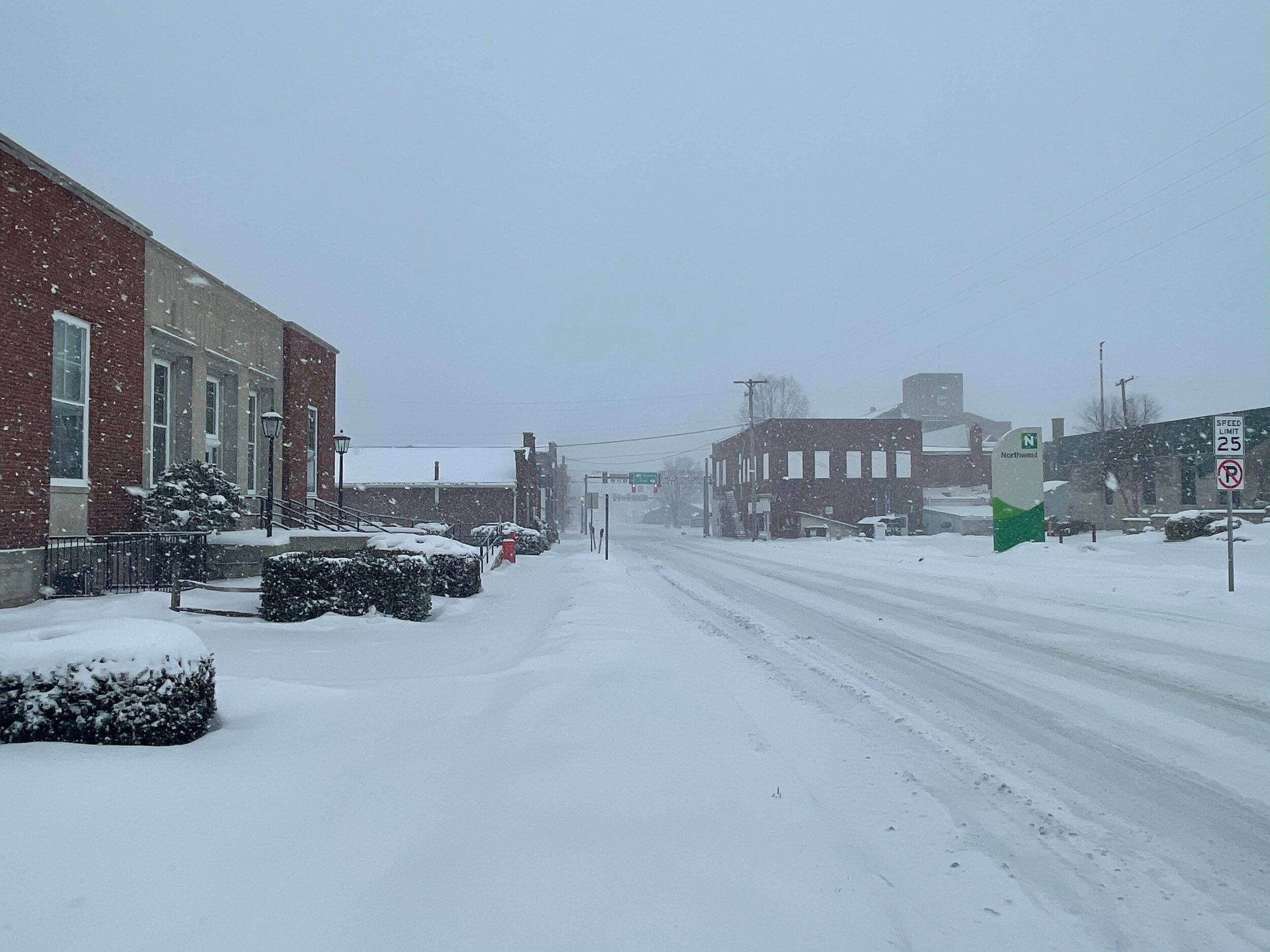 The US Post Office in Bloomfield on left, in downtown Bloomfield, by Austin Joe Vester