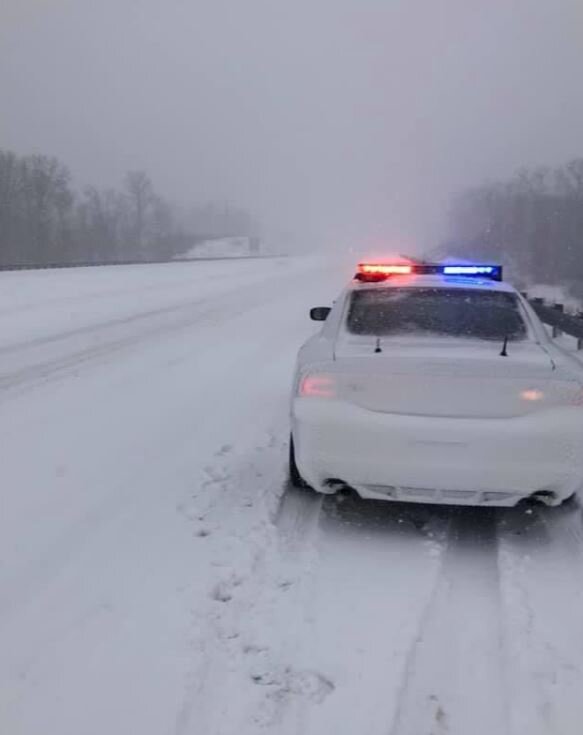 On patrol in Greene County, by Indiana State Police Trooper Caleb Garvin