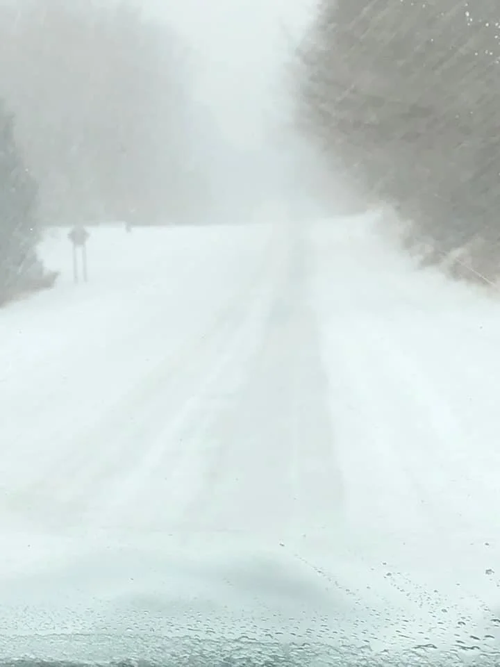 State Road 157 aka the HIll Road east of Worthington, north of Bloomfield near the Calvertville Curve by Debbie Canada