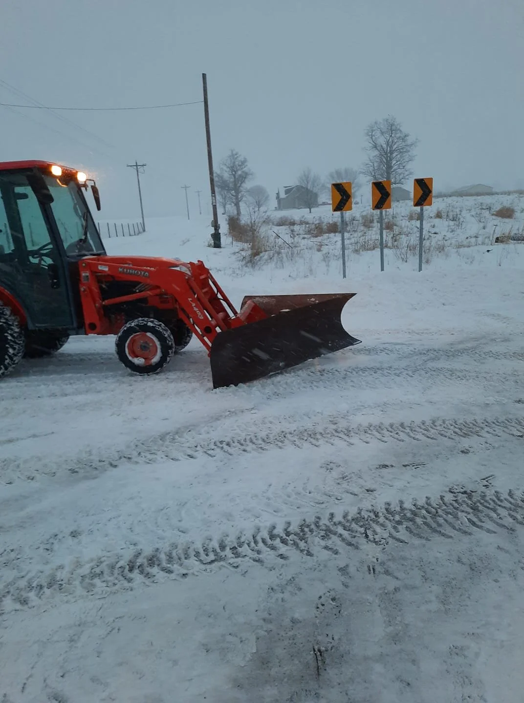 Clearing snow near Worthington by Dennis Cullison