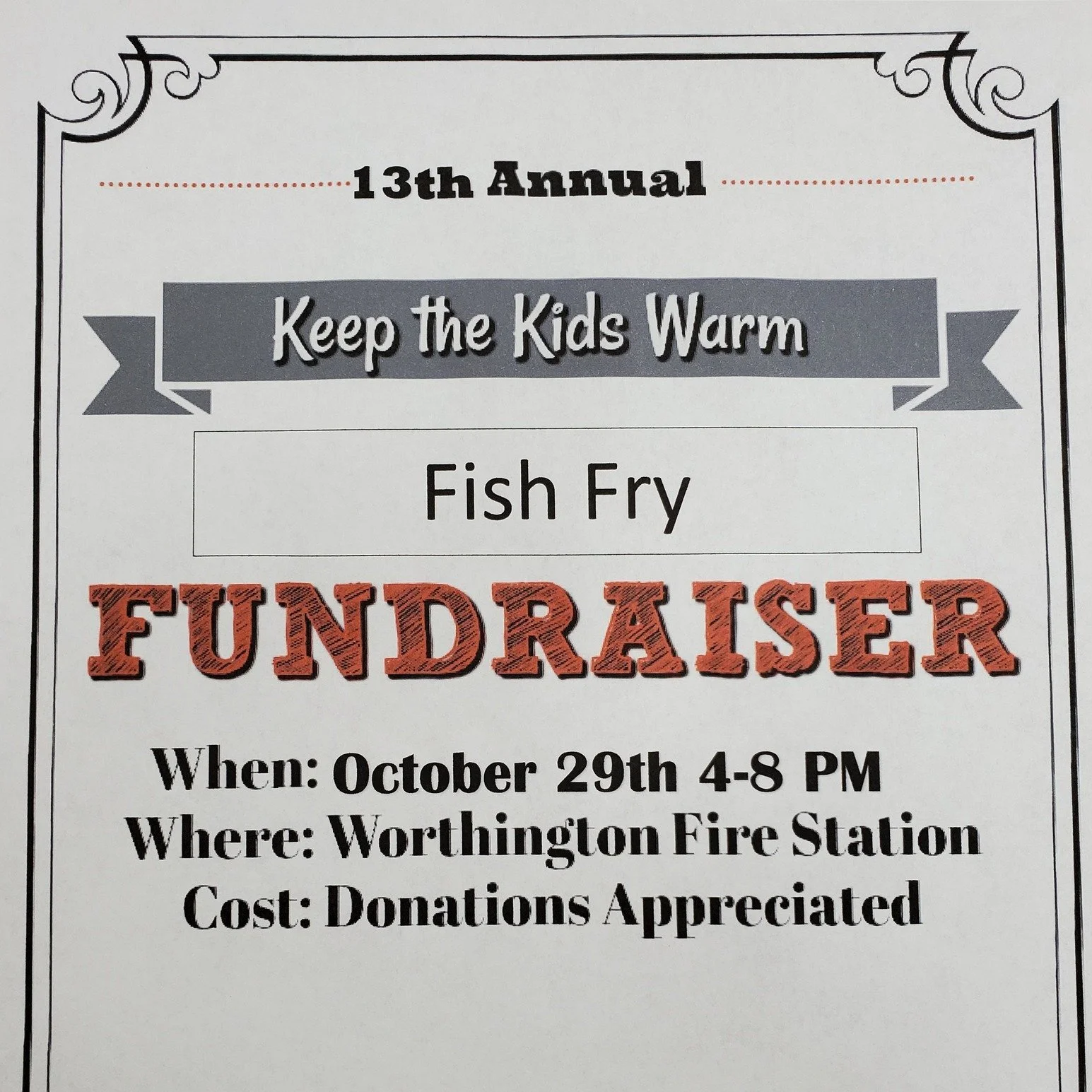 Worthington firefighters’ annual fish fry set for Saturday helps raise money to buy winter gear for kids