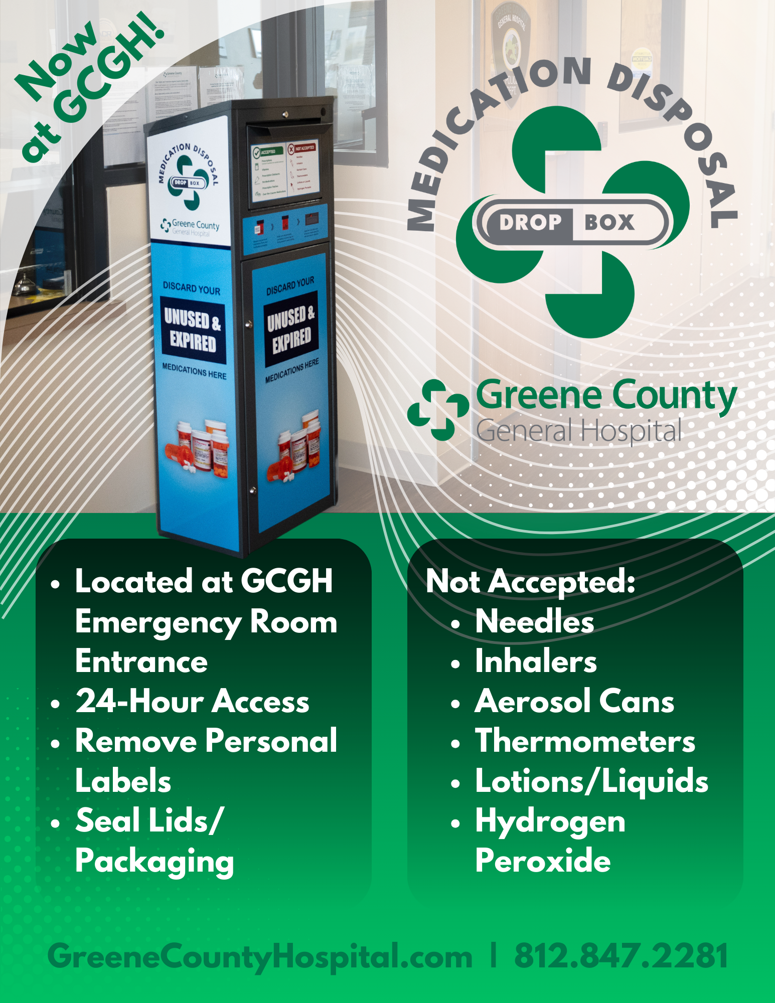 Greene County General Hospital installs new medication disposal drop box