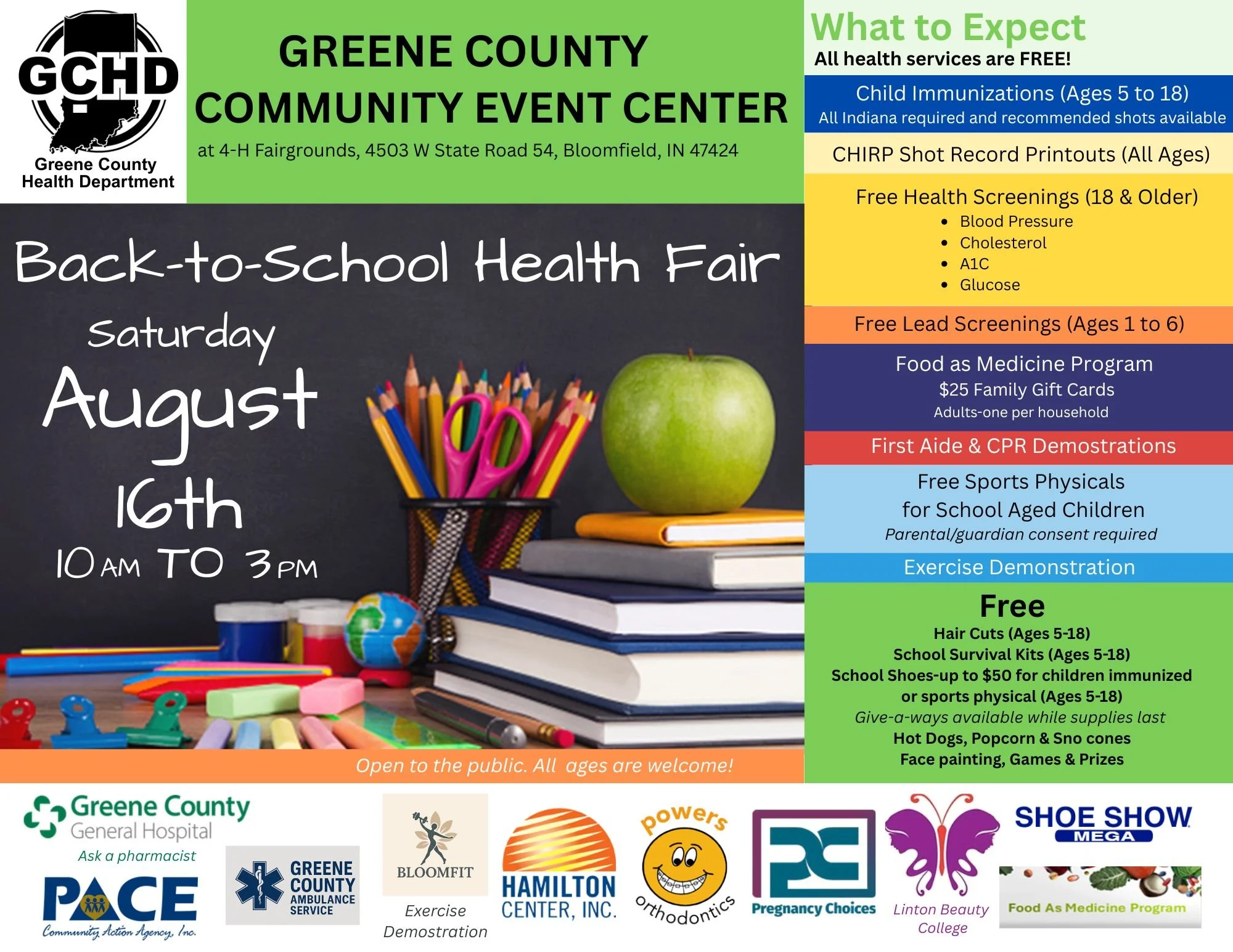 Back-to-School Health Fair set for Aug. 16