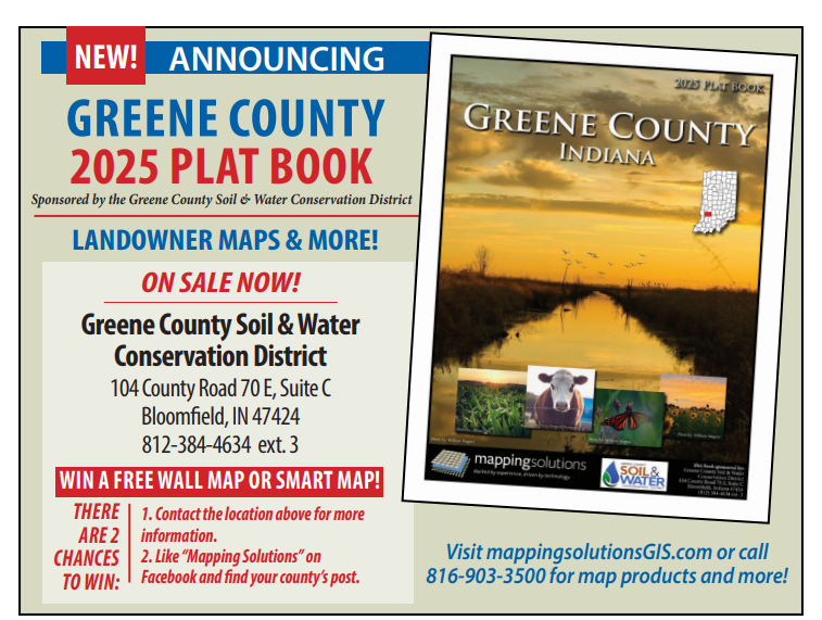 Greene IN 2025 Plat Book is published, available for purchase