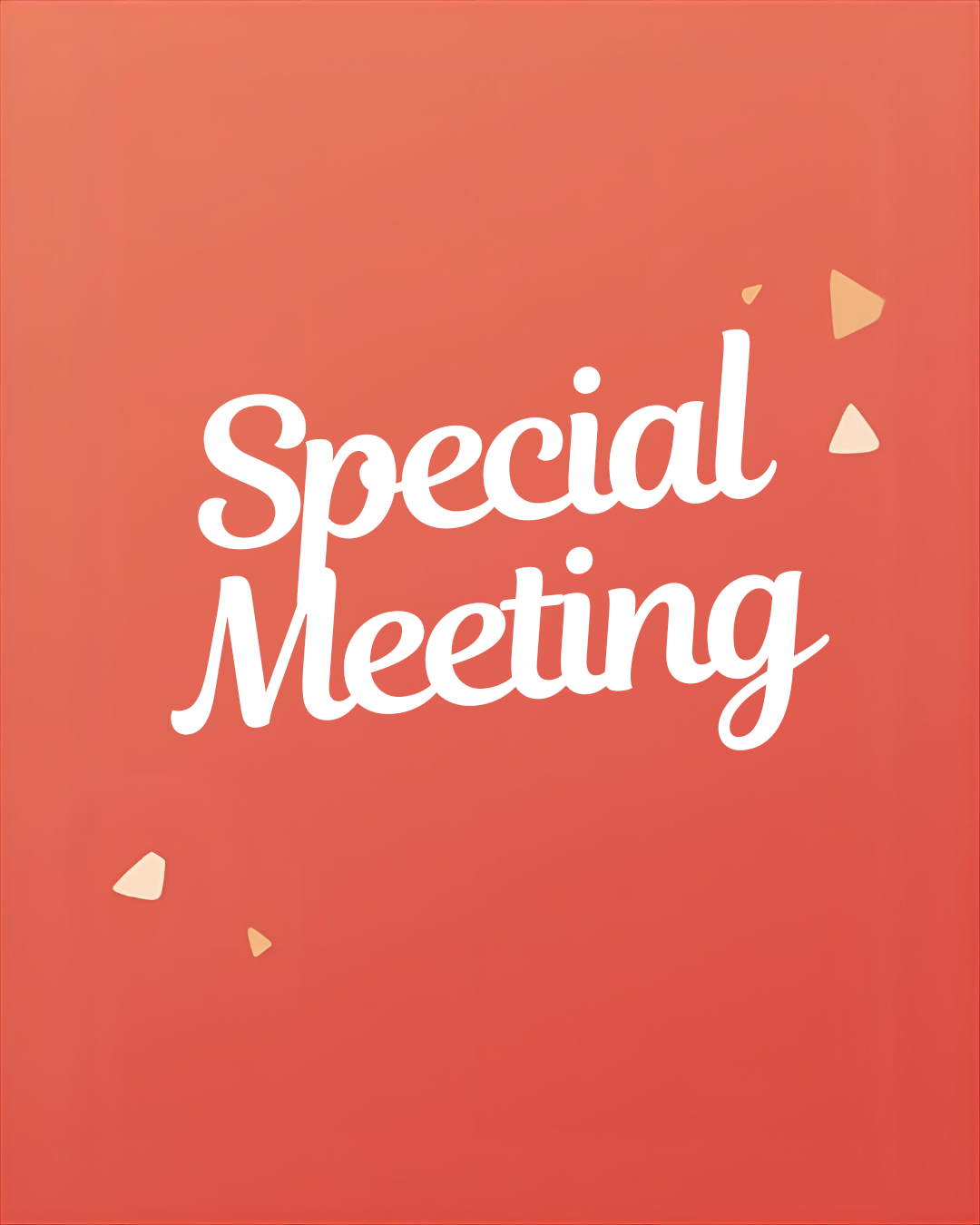 Notice of Special Meeting of the Town Council of Lyons