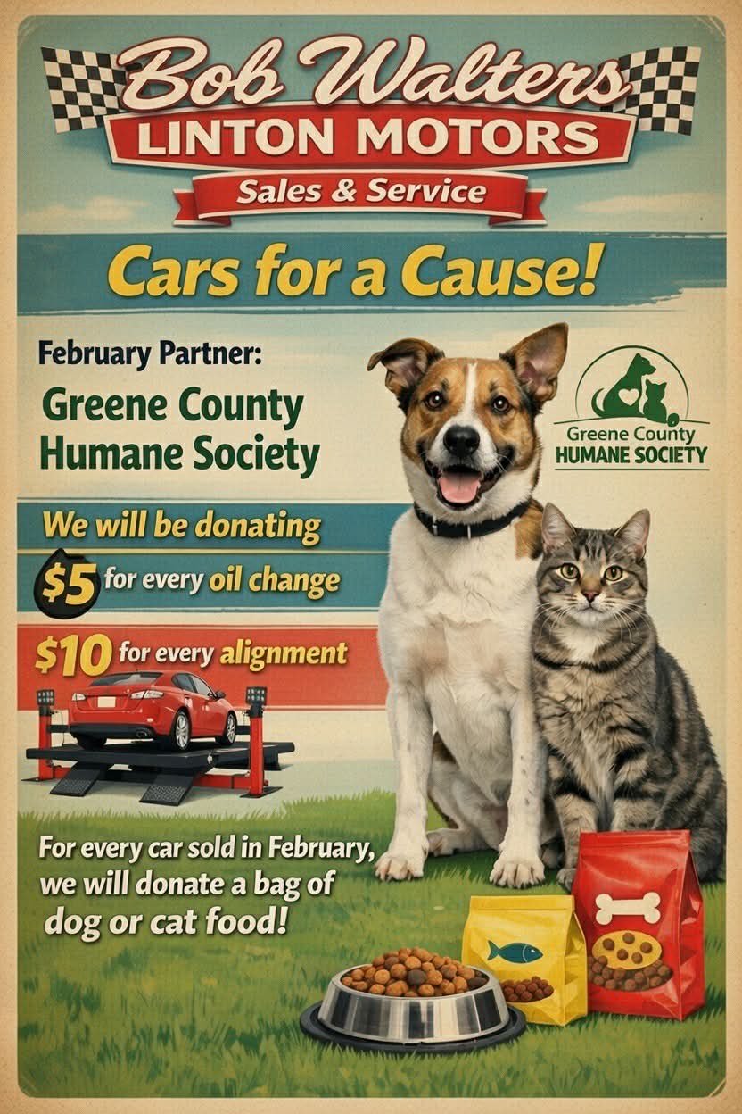 Cars for a Cause selects Greene County Humane Society as February partner